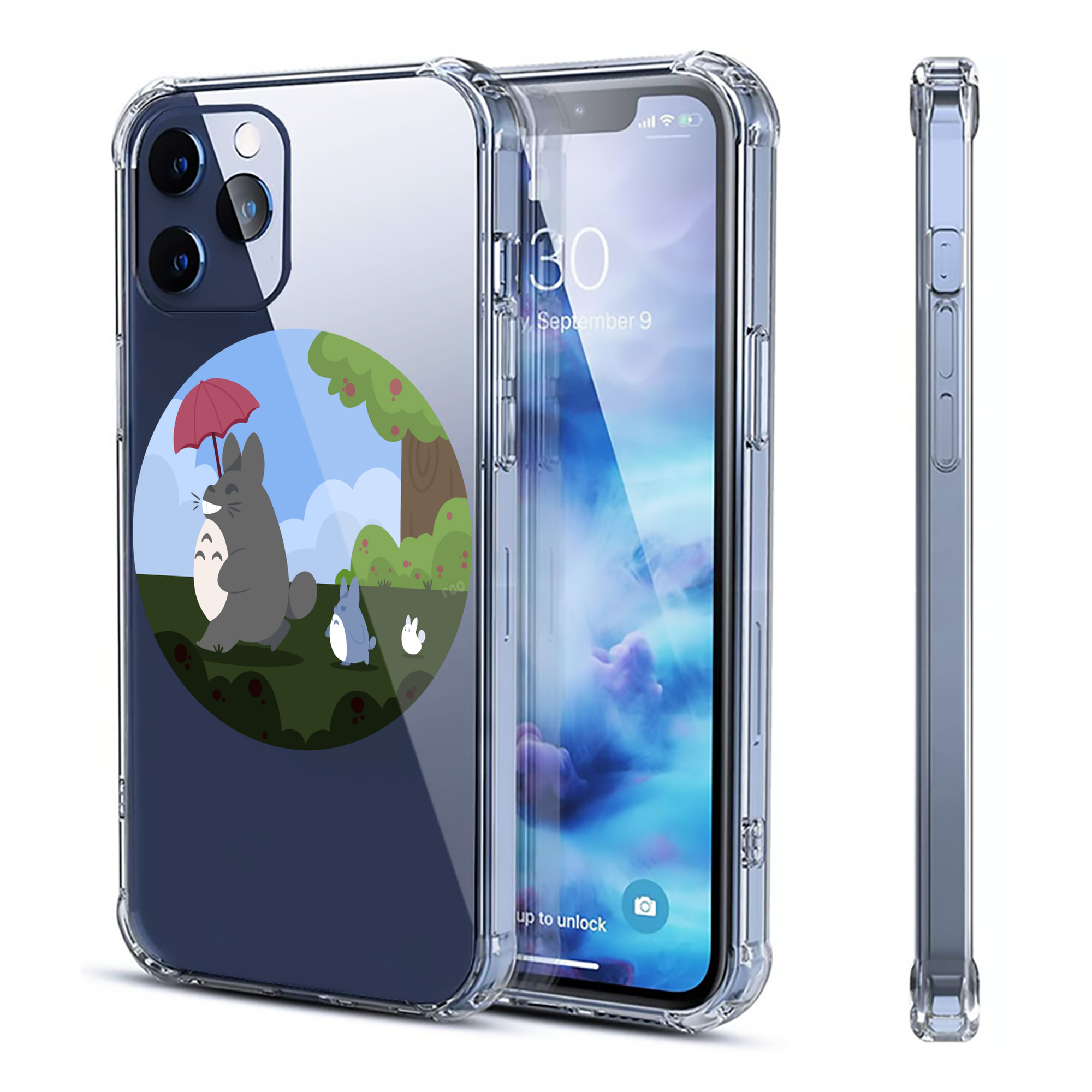（画像用） となりのトトロ 草壁メイ 草壁サツキ My Neighbor Totoro Satsuki Kusakabe Mei Kusakabe 【iPhone 12シリーズ対応】透明スマホケース（クリアソフトケース）